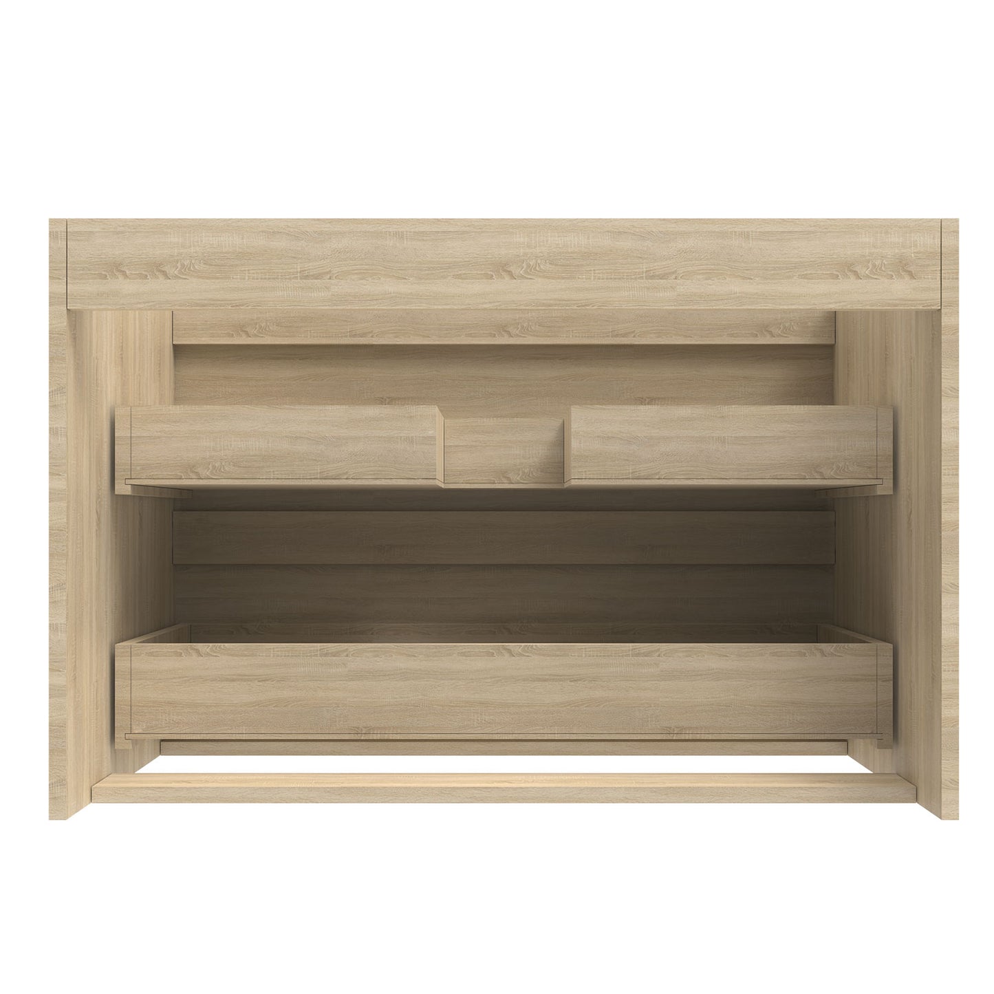 Waschtisch mit Unterschrank 80 cm Badmöbel Set Waschbecken mit Unterschrank Eiche Matt Softclose