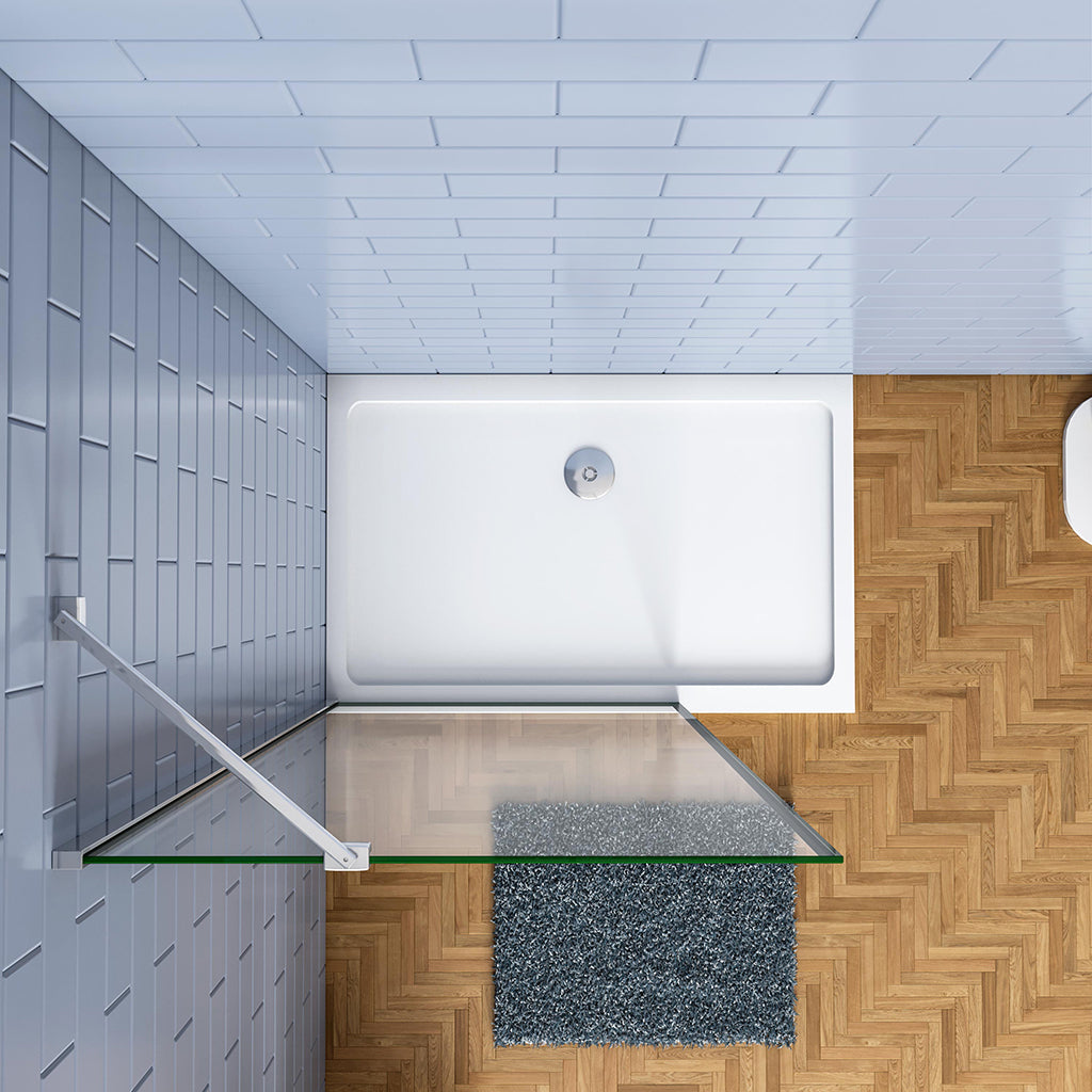 140 H.200 cm Walk in Duschwänd mit Stabilisationsstange 45cm dusche badezimmer ideen