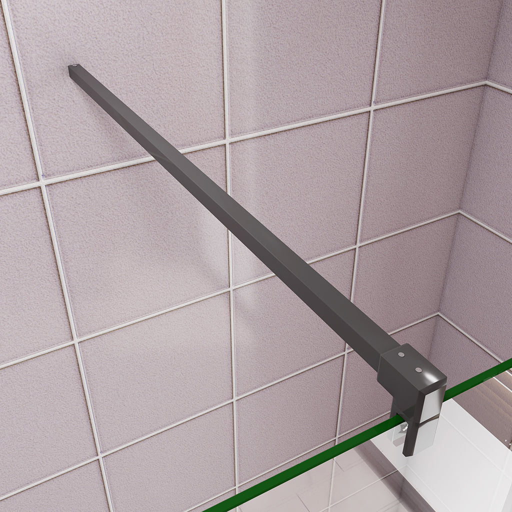 1cm Walk in Duschwand 127.7 mit 2xStabilisationsstange 140cm badezimmer ideen