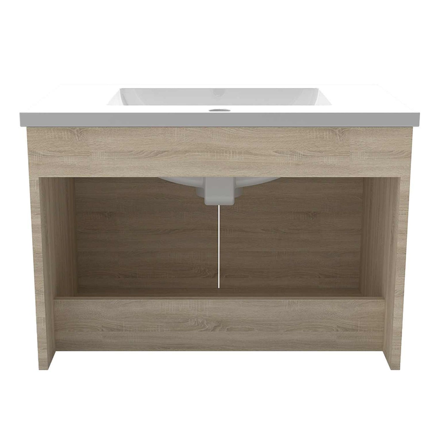 Badmöbel Set 60 cm Eiche Waschbecken mit Unterschrank Soft-Close