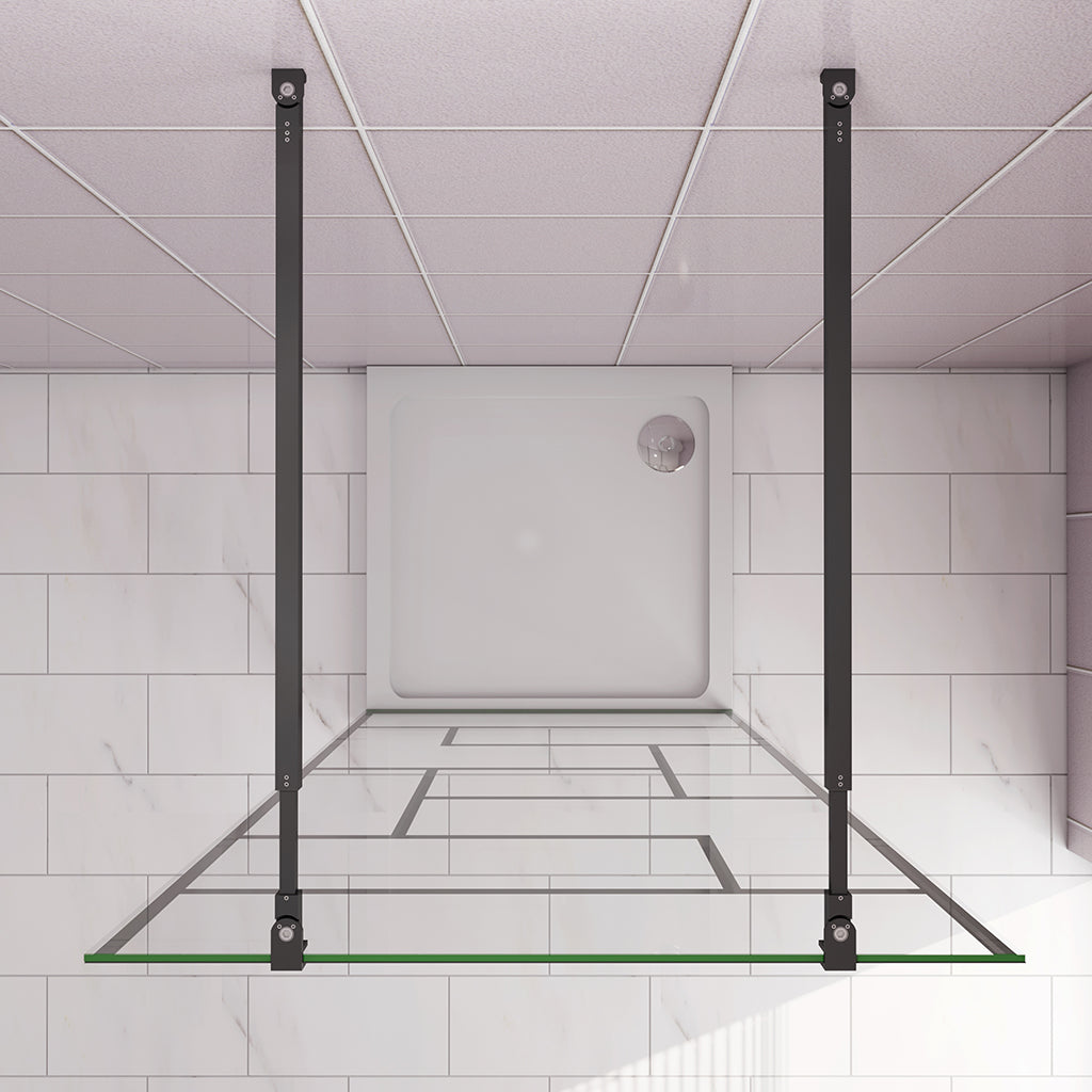 67.7 H.200 cm Walk in Duschwand mit 2xStabilisationsstange 73-120cm dusche