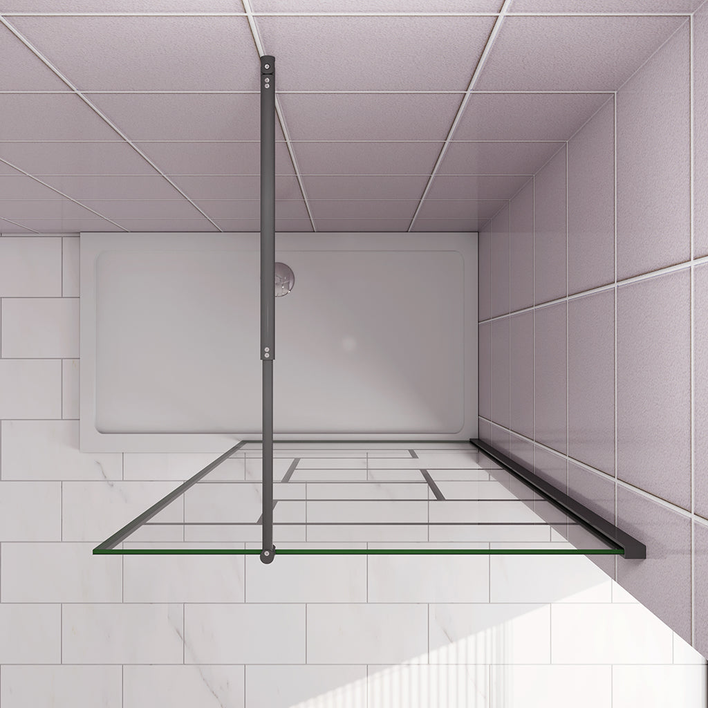 70 H.200 cm Glasdusche Walk in Duschwänd mit Stabilisationsstange 70-120cm