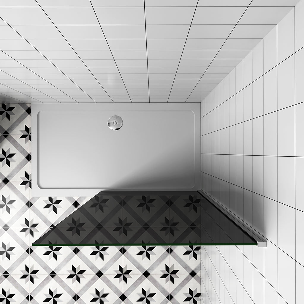 80 H.200 cm Walk in Duschwänd Schwarz Schutzfolie dusche