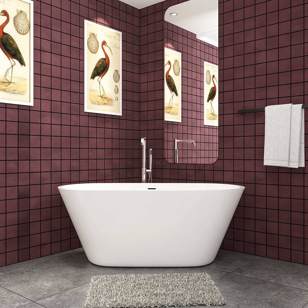 Badewanne Oval Freistehende Badewanne, weiß, Acrylbadewanne 150x70cm