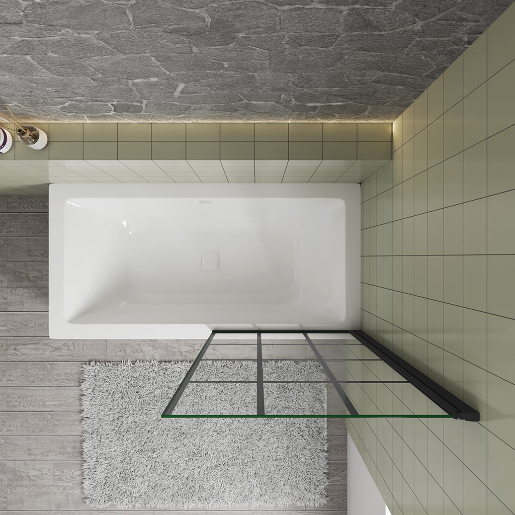 Badewannenaufsätz Gittermuster 80 H140 cm für badezimmer