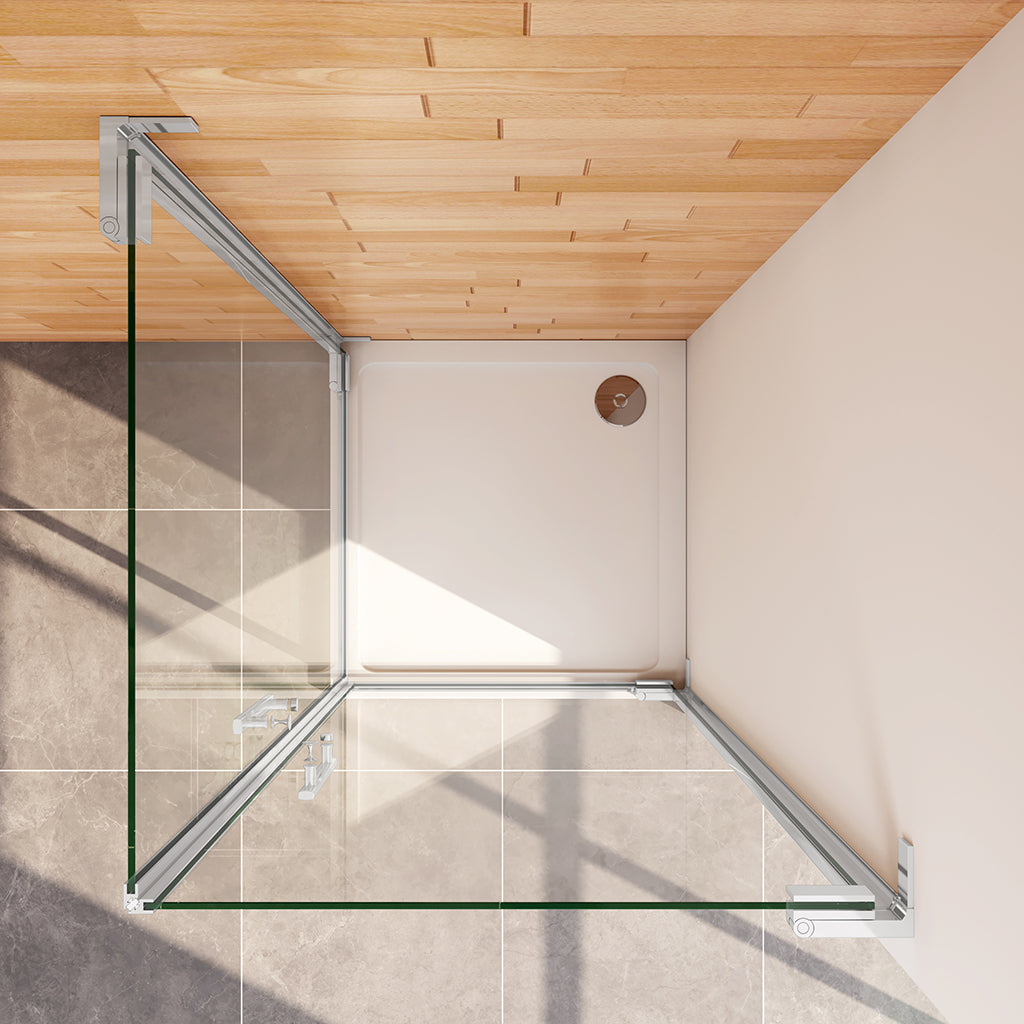 Drehtür Eckeinstieg 1000x760xH.1850mm für badezimmer