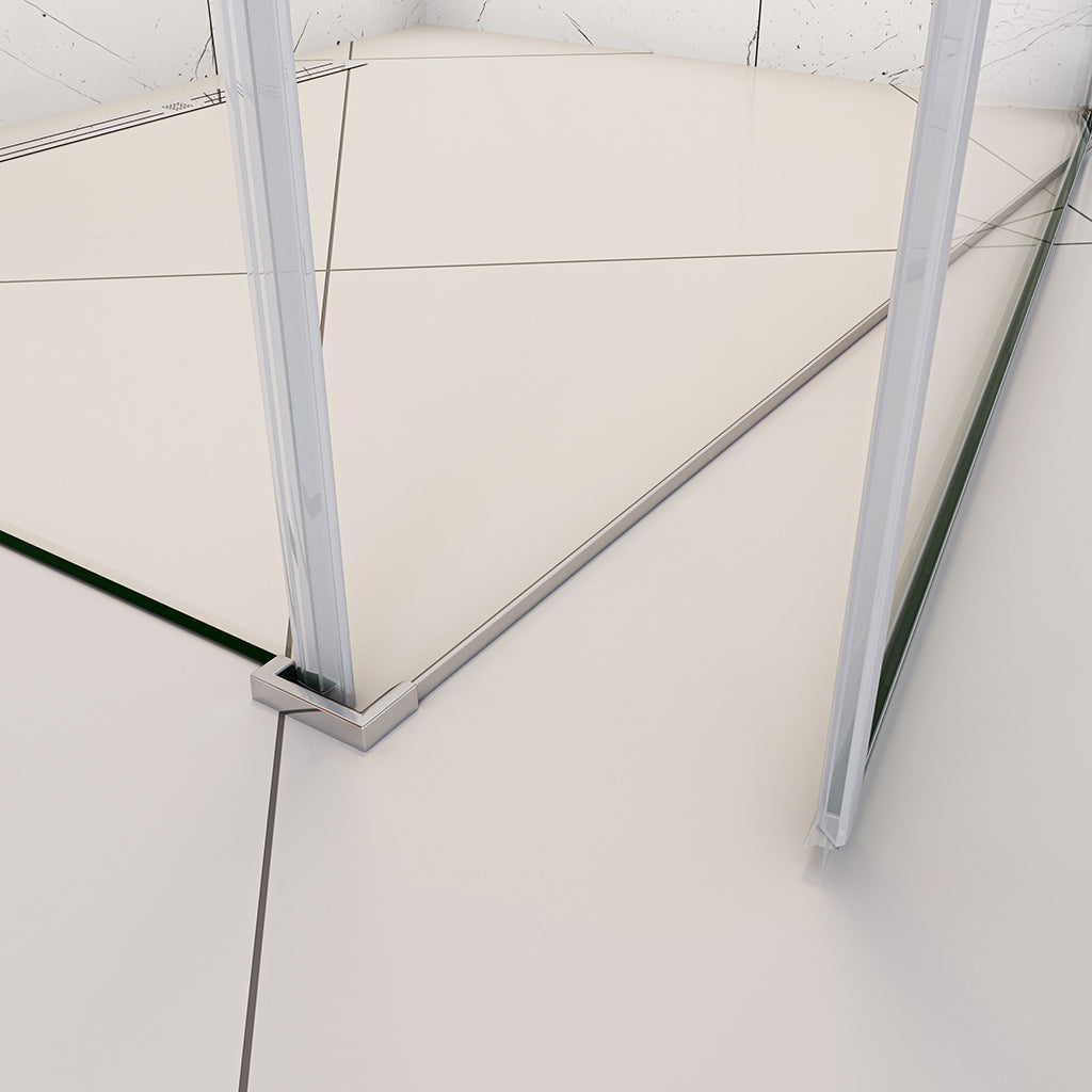 Duschkabine 185 Höhe Falttür mit Seitenwand 80x90 cm für badezimmer