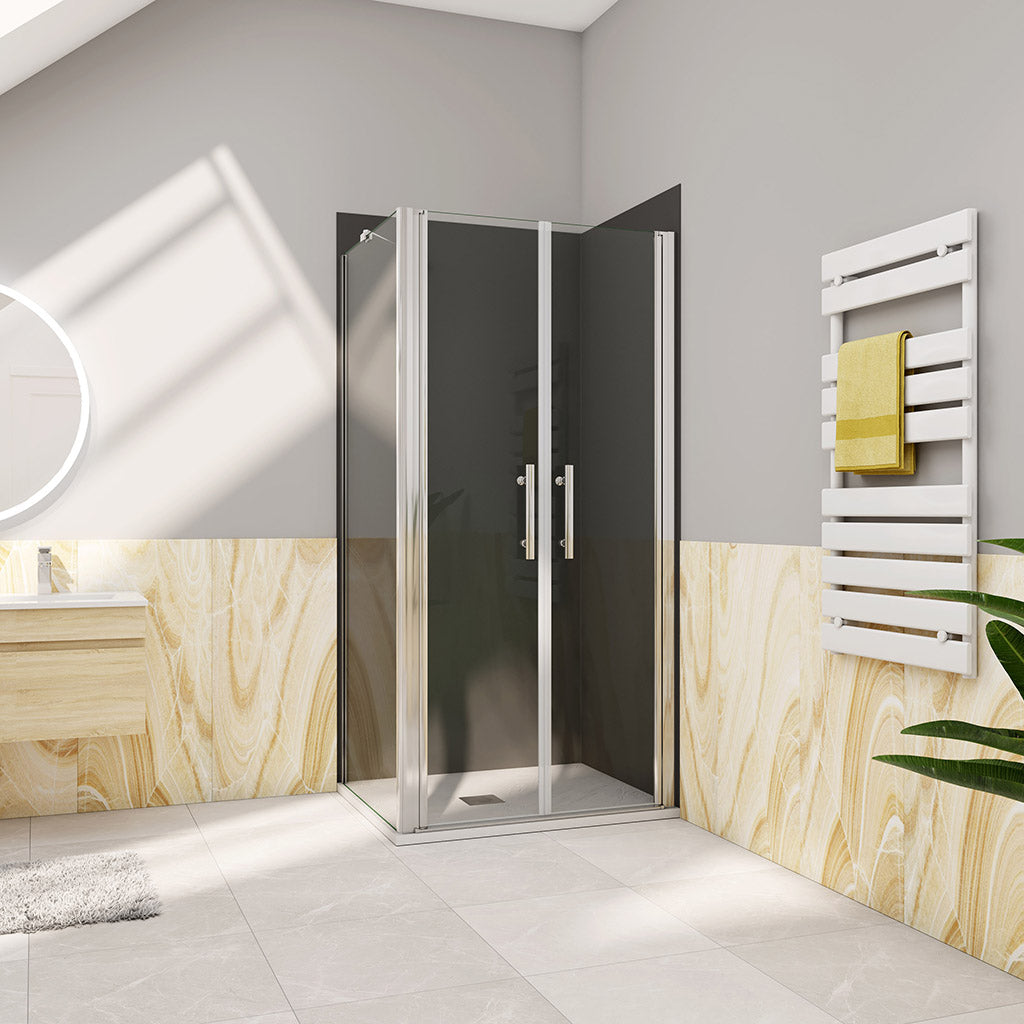 Duschkabine 195 Höhe Doppelpendeltüren 140 mit Seitenwand 70 cm für badezimmer