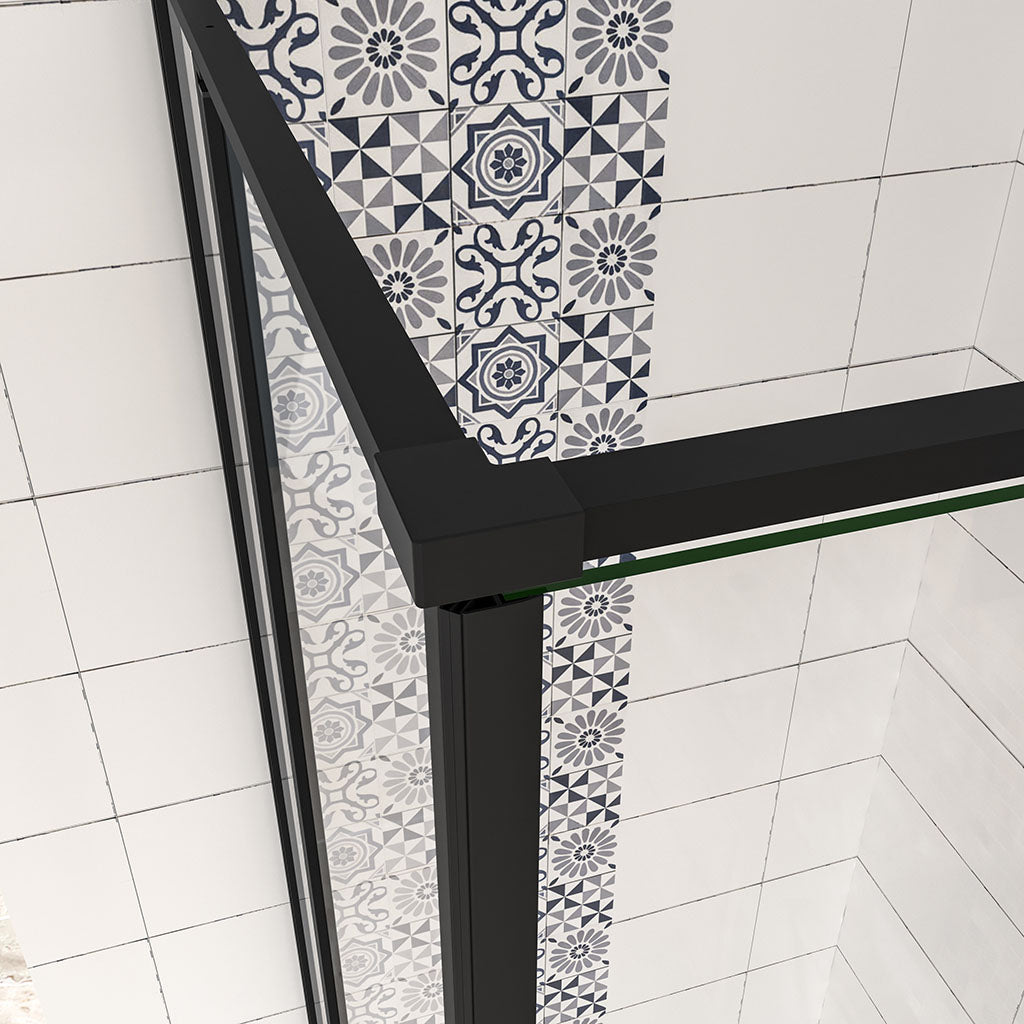 Duschkabine Drehtür Eckeinstieg 140x90 H185 cm Duschwanne Duschablauf für badezimmer