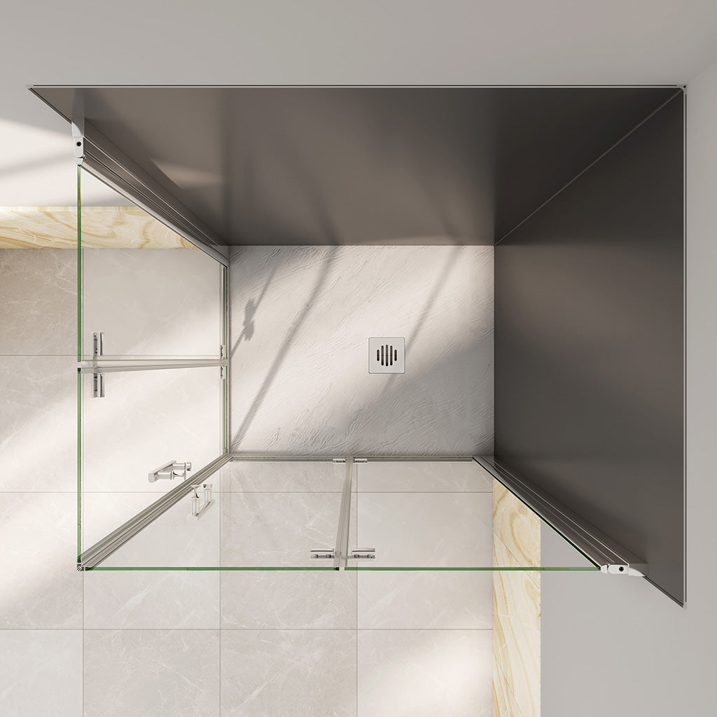 Duschkabine Falttür Eckeinstieg 100x100 H185 cm duschrückwände badezimmer ideen