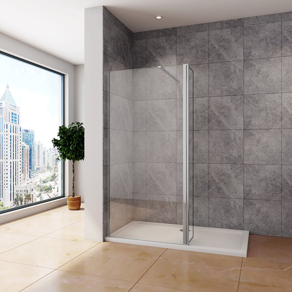 Duschkabine Walk in Duschwänd 85+40 mit Schwenkbar Stabilisationsstange 140 cm badezimmer ideen