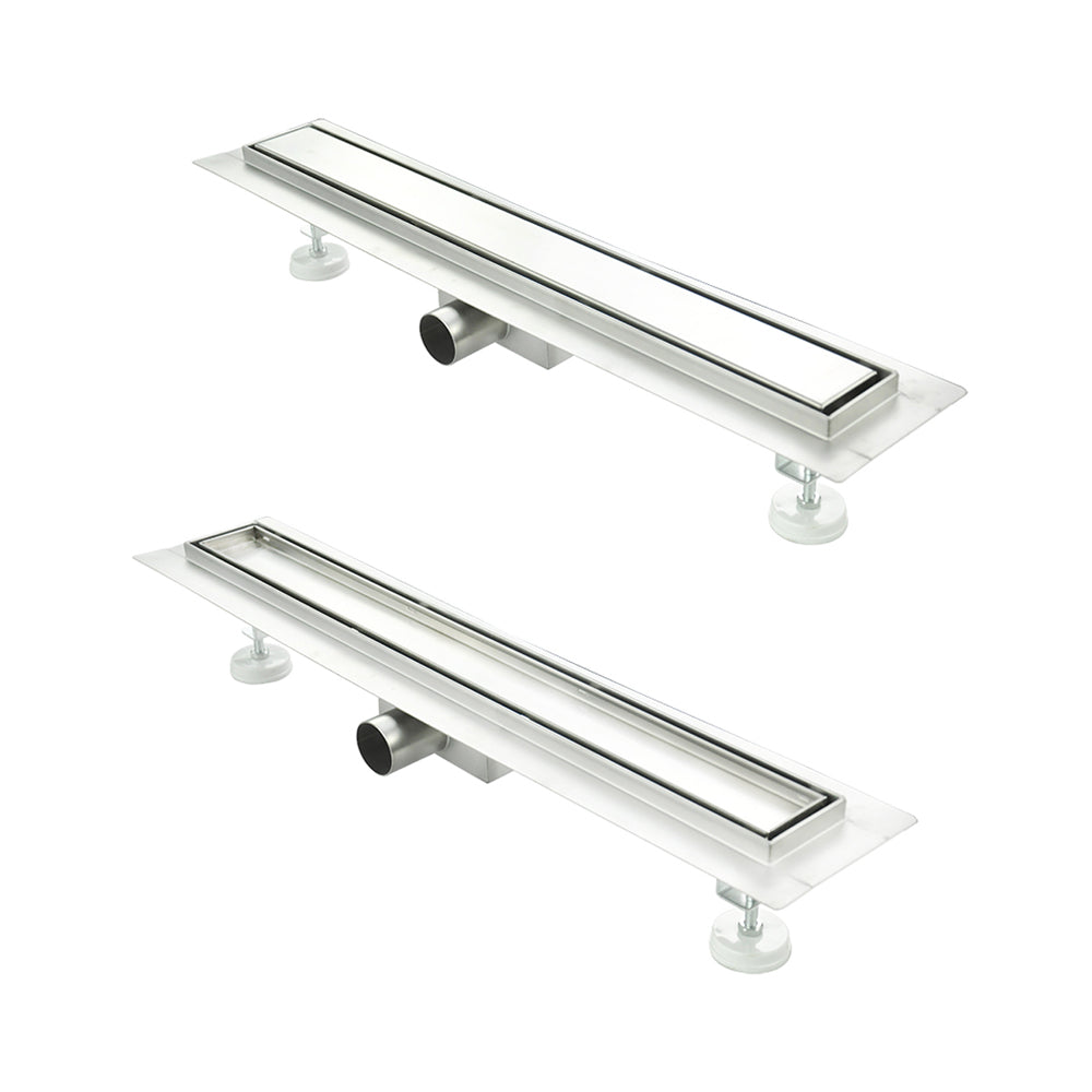 Edelstahl Duschrinne Duschablauf flach Bodenablauf Dusche Siphon mit Geruchsstop und Haarsieb 2 in 1 Muster 80cm