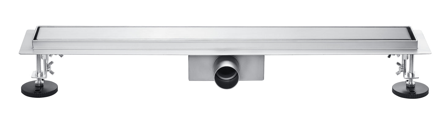 Edelstahl Duschrinne Duschablauf flach Bodenablauf Dusche Siphon mit Geruchsstop und Haarsieb 2 in 1 Muster 80cm