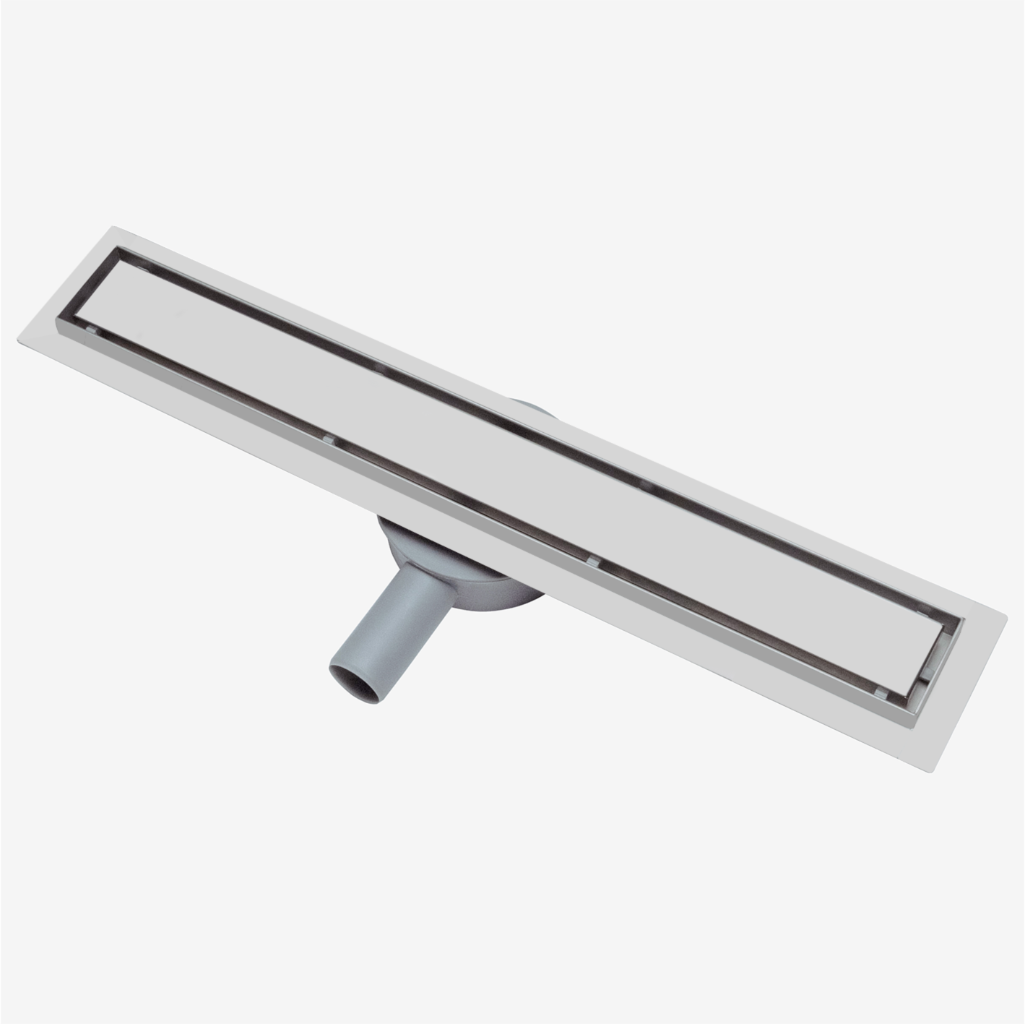 Duschrinne mit 360° drehbarem Siphon, befliesbarer Bodenablauf mit Geruchsstop und Haarsieb 80cm