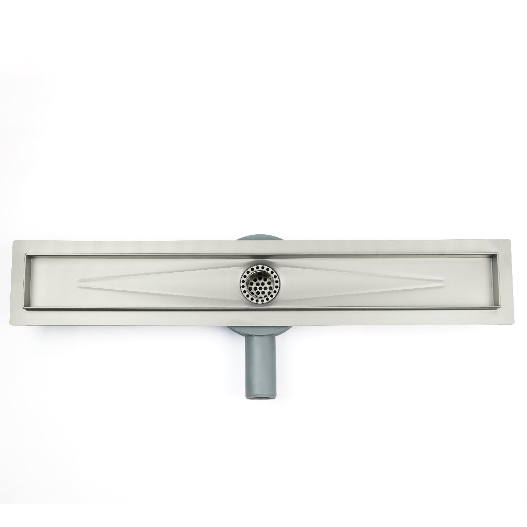 Duschrinne mit 360° drehbarem Siphon, befliesbarer Bodenablauf mit Geruchsstop und Haarsieb 80cm