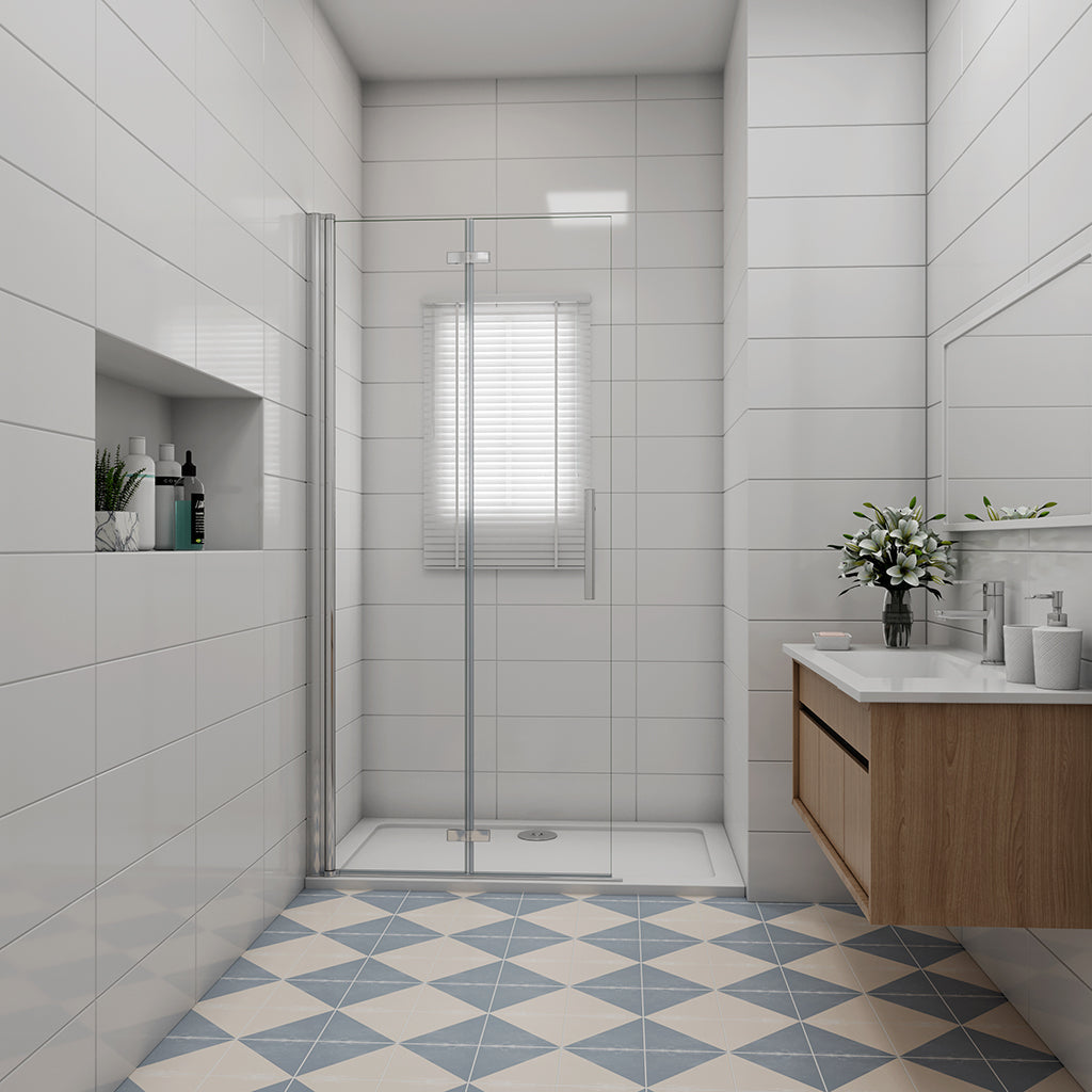 Falttürbegehbare dusche 76 H197 cm für badezimmer