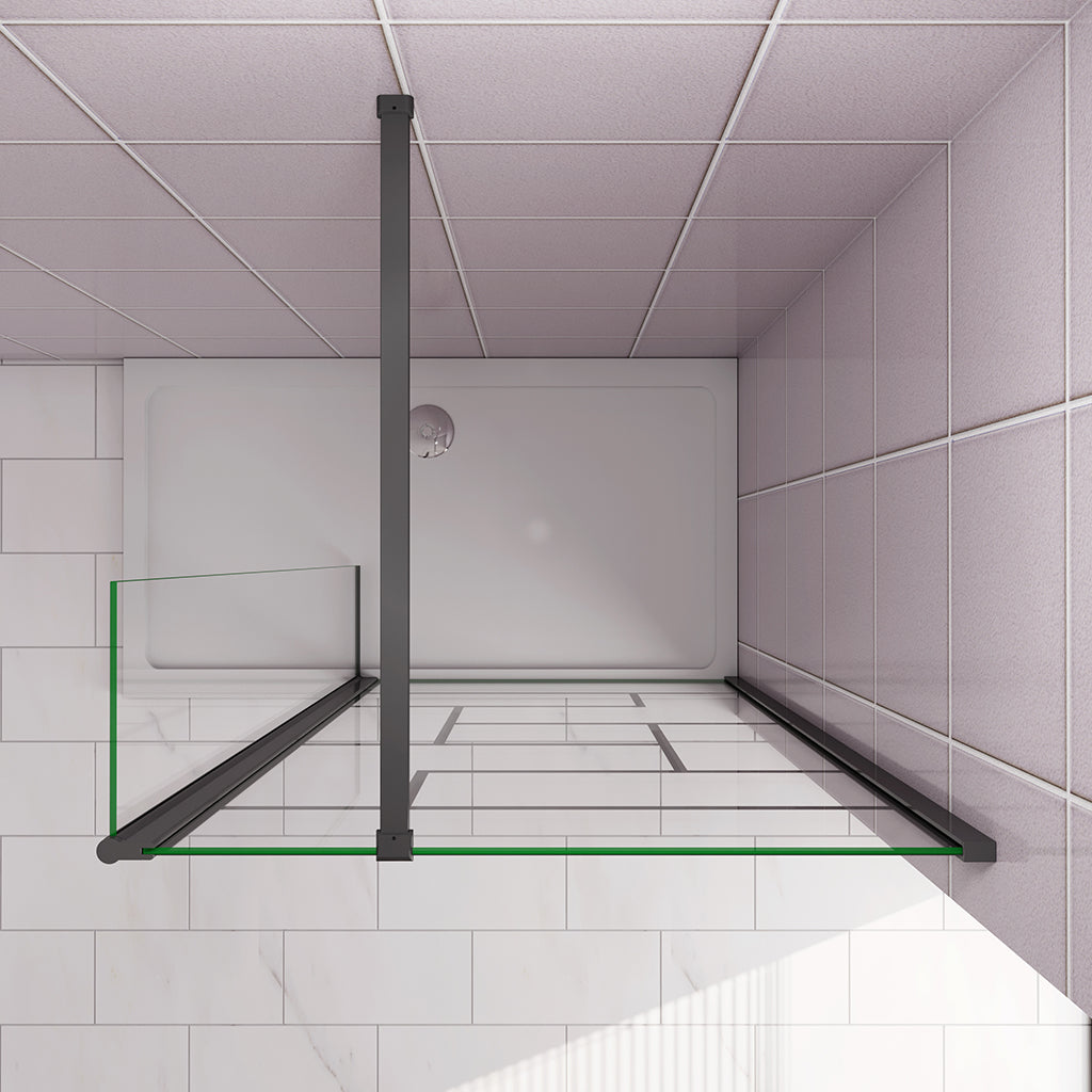 Glasduschwand Walk in Duschwand 140+40 mit Schwenkbar Stabilisationsstange 90cm badezimmer ideen