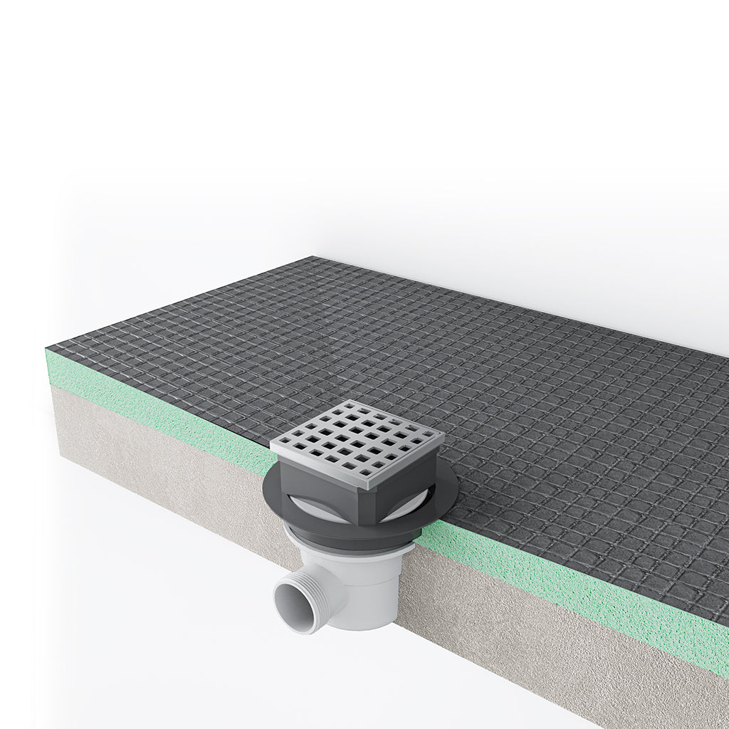 Duschelement befliesbar bodeneben Duschboard Gefälleplatte Duschtasse 90x90 cm