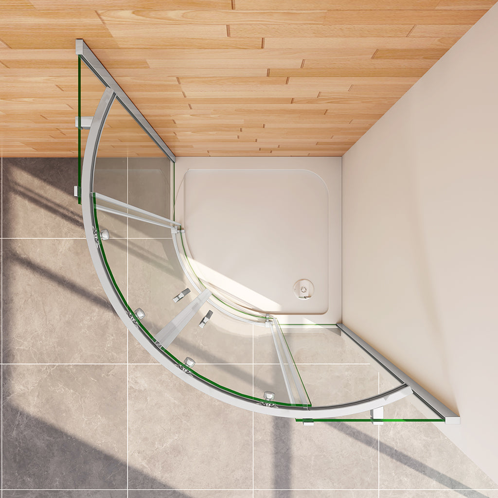 Runddusche Schiebetür Eckeinstieg 900x900xH.1950mm Duschtasse für badezimmer