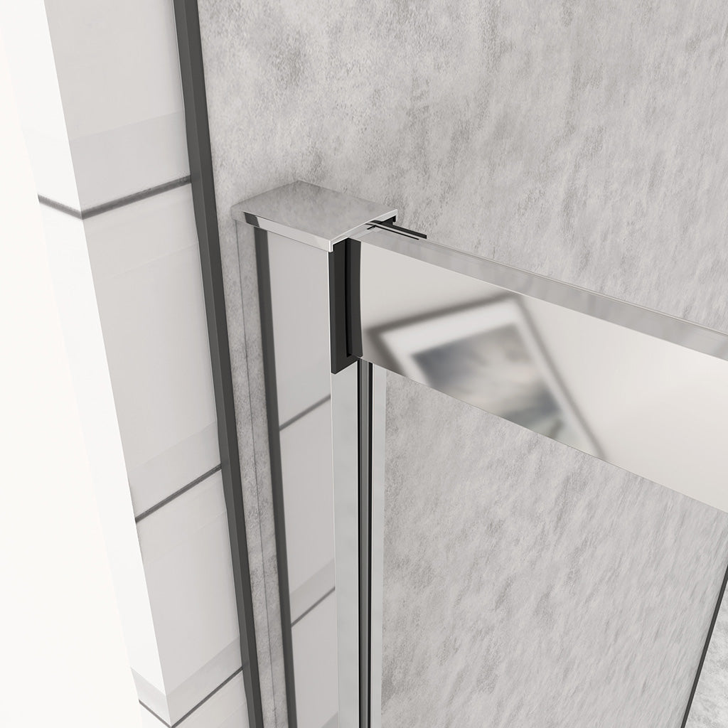 Runddusche duschschiebetür glas Eckeinstieg duschkabine 90x90 H185 cm duschrückwände für badezimmer