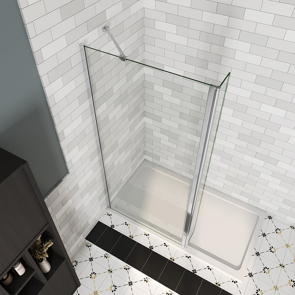 Walk in Duschwand 300+400 mit Schwenkbar Stabilisationsstange 450 mm badezimmer ideen