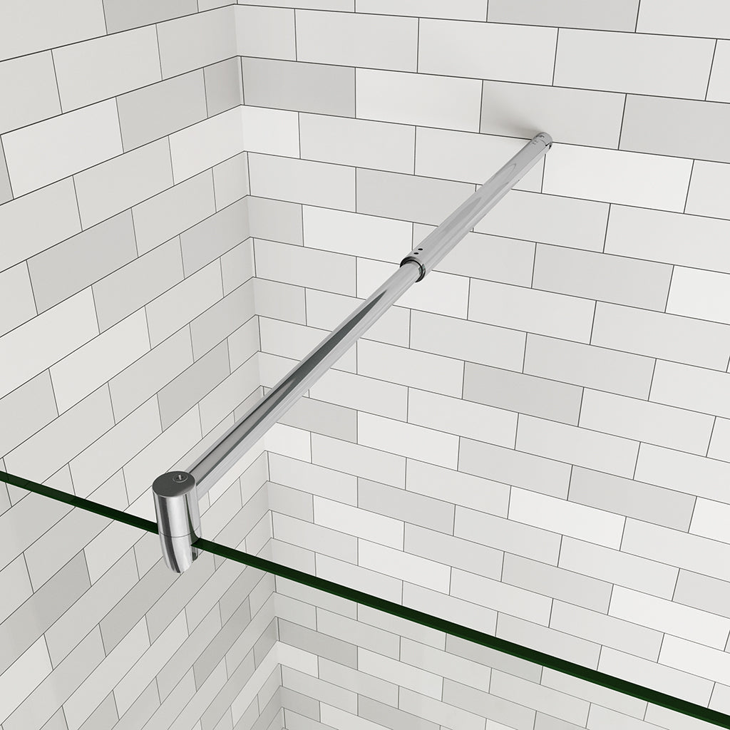 Walk in Duschwänd 72 mit Stabilisationsstange 70-120 cm für badezimmer