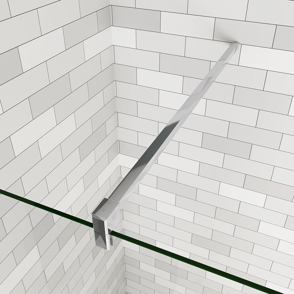 Walk in Duschwand 76 mit Stabilisationsstange 90 cm für badezimmer