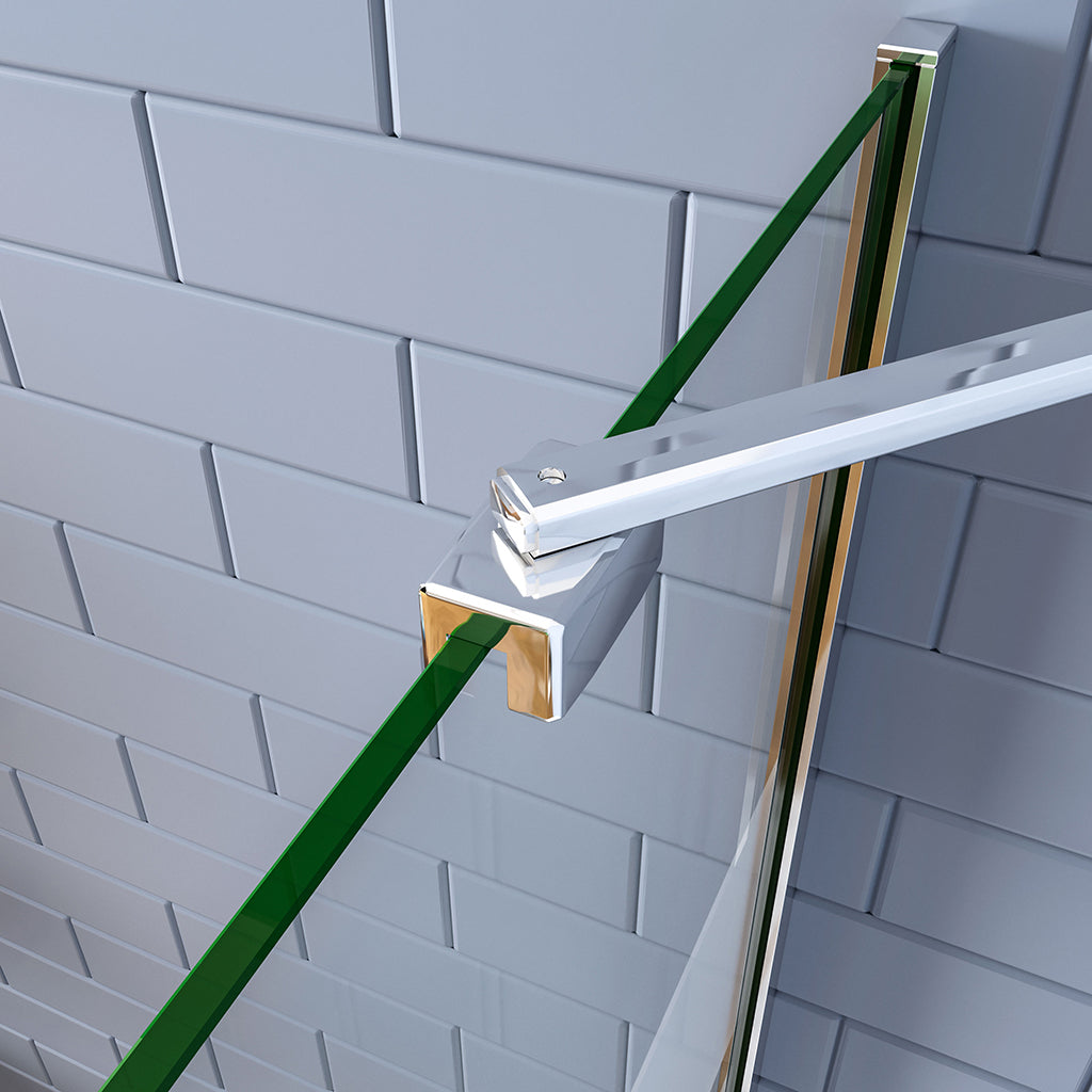 Walk in Duschwand 800 mit Stabilisationsstange 450 mm für badezimmer