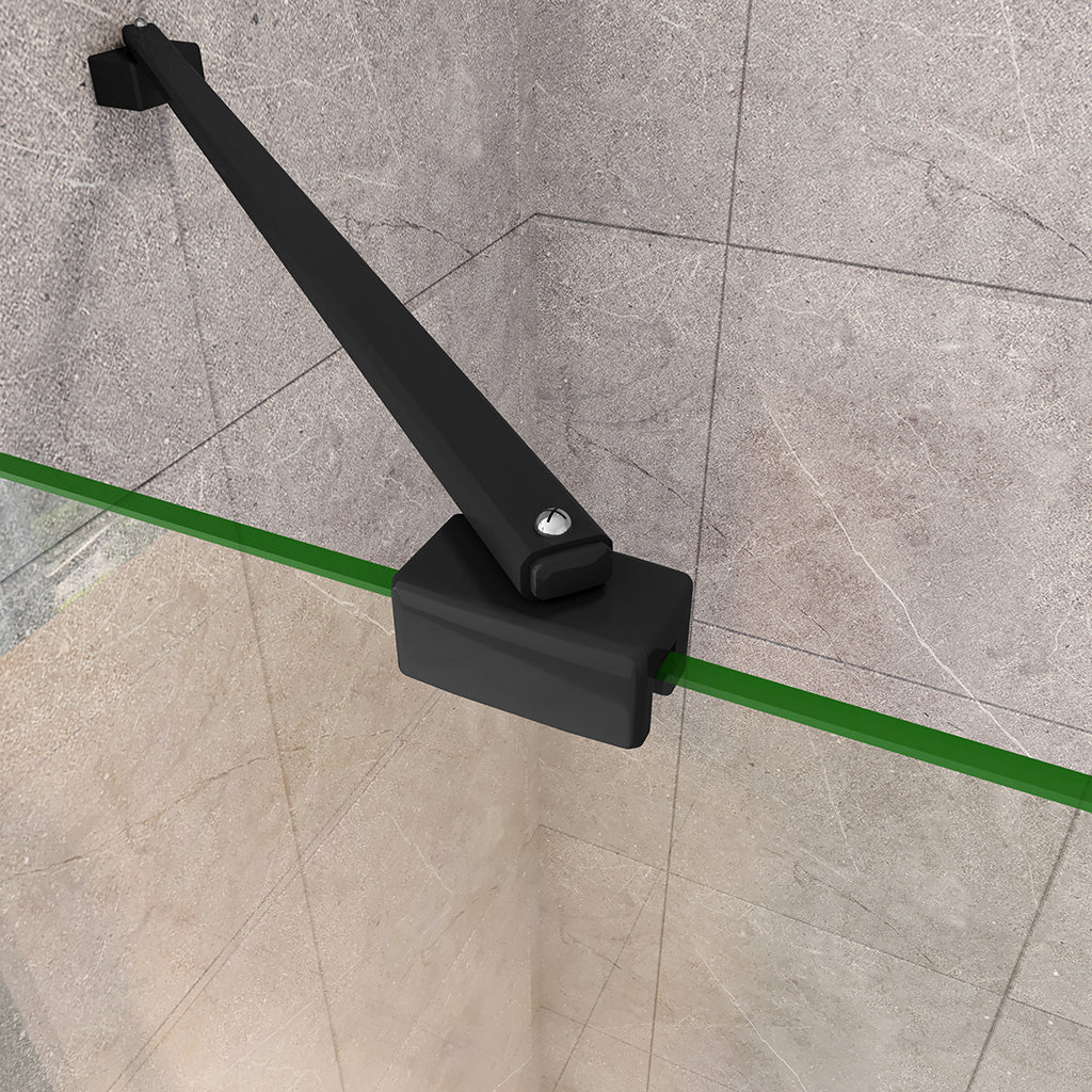 Walk in Duschwänd 850 mit 2xStabilisationsstange 450 mm für badezimmer