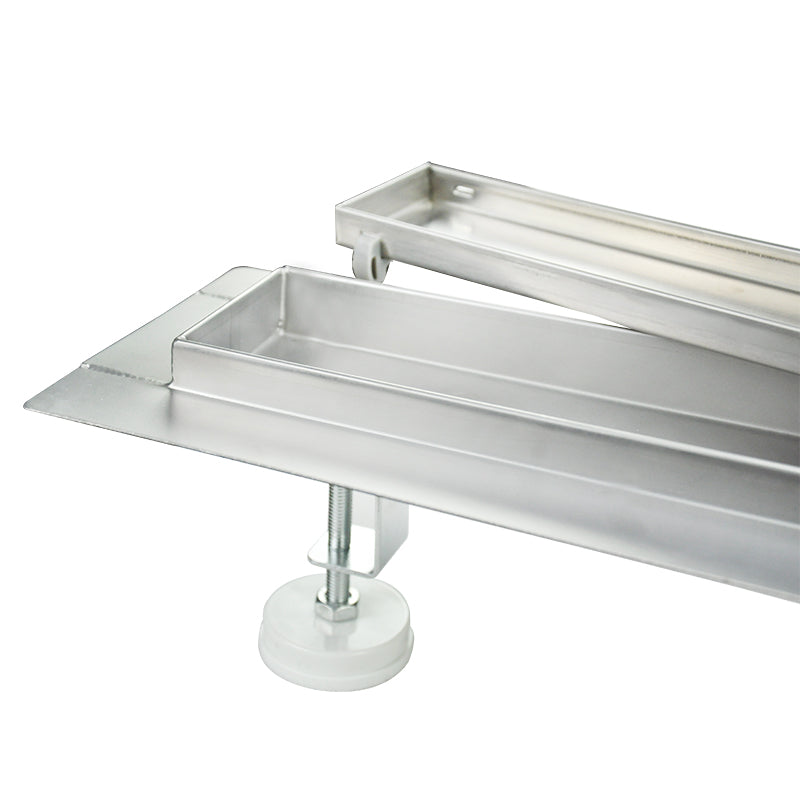 Edelstahl Duschrinne Duschablauf flach Bodenablauf Dusche Siphon mit Geruchsstop und Haarsieb 2 in 1 Muster 80cm