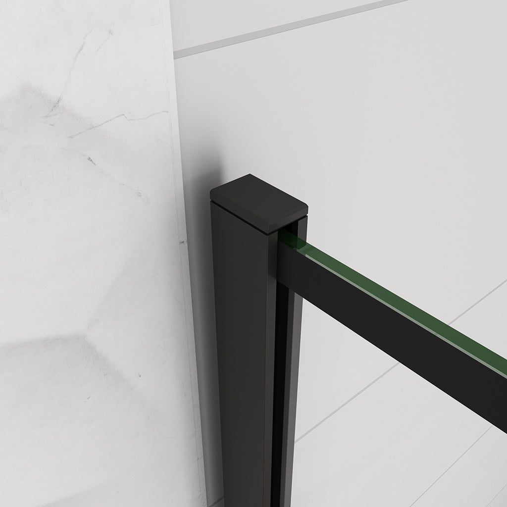 begehbare dusche Duschwänd glas 90 Gittermuster mit Stabilisationsstange 70-120 cm für badezimmer