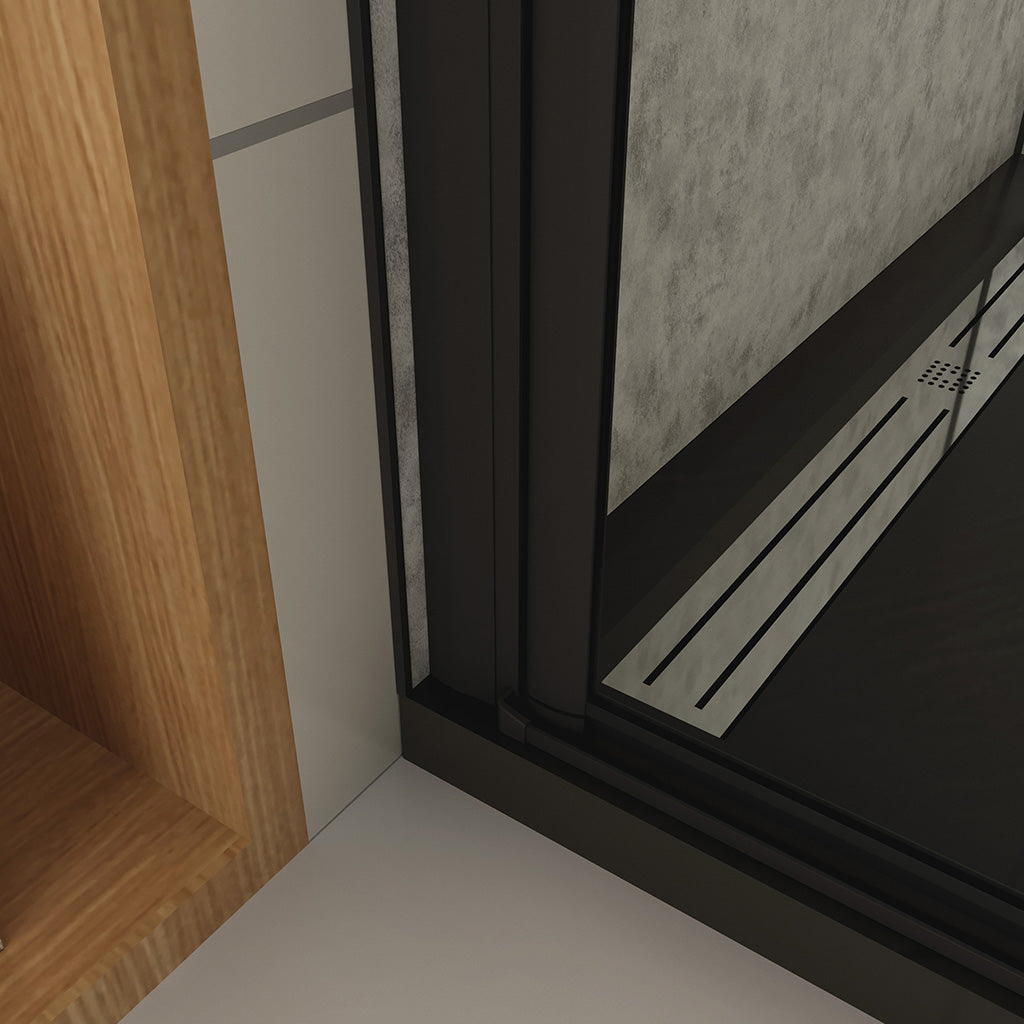 drehfalttür dusche 96 H195 cm dusche ESG GLAS badezimmer ideen