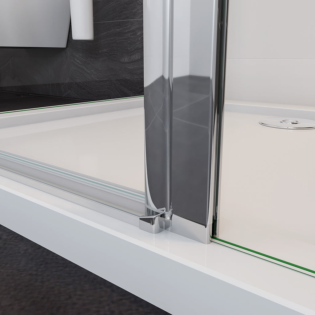 duschabtrennung glas 80x76 H195 cm duschtür mit seitenwand badezimmer ideen