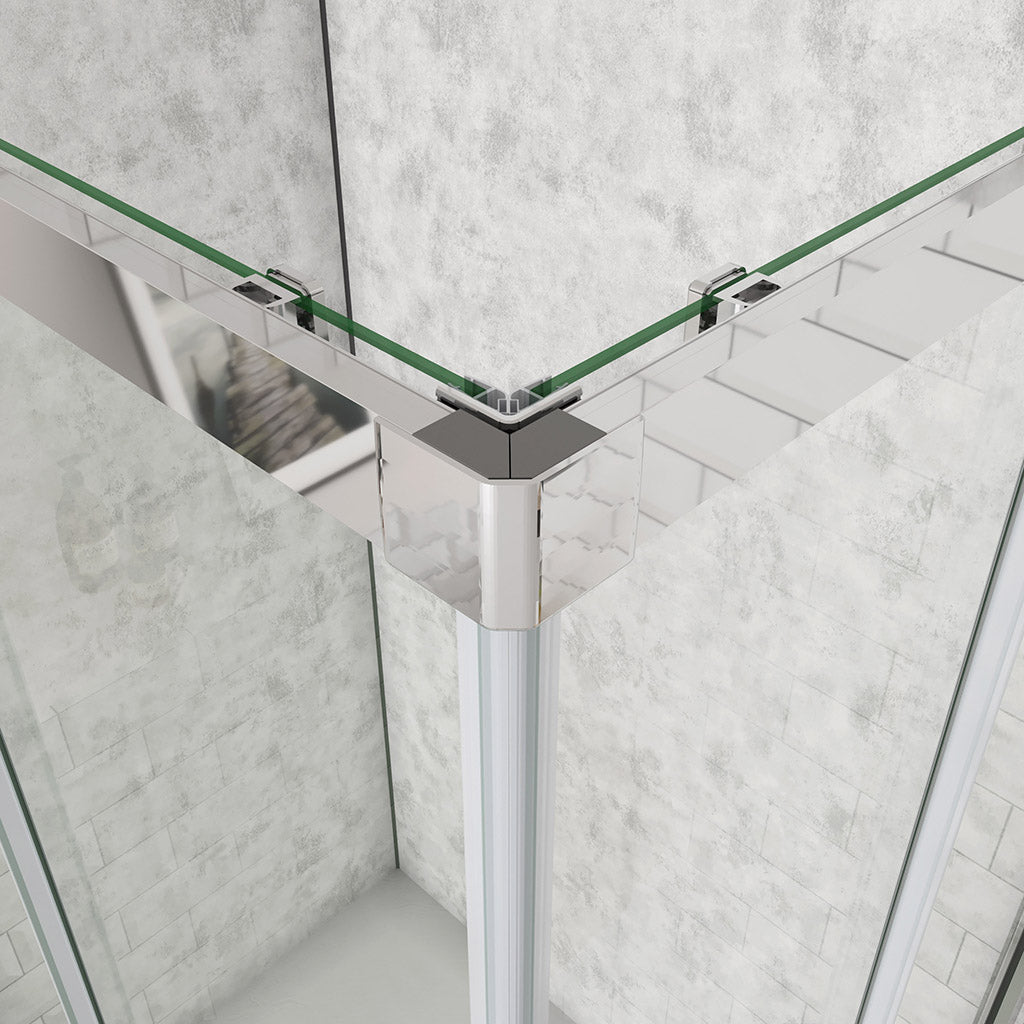 duschkabine 100x80 H185 cm glasschiebetüren für badezimmer