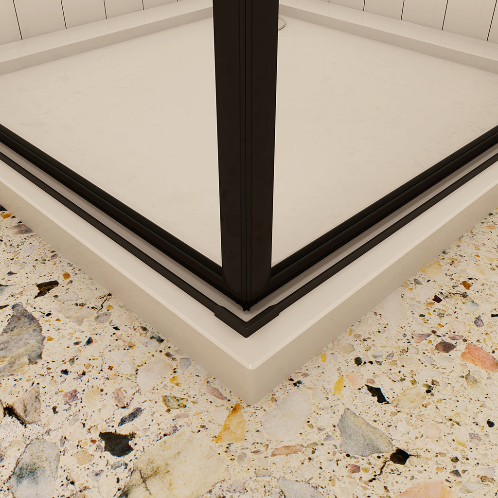 duschkabine 100x90 dusche H200 cm duschkabinen eckeinstieg duschbecke ablaufgarnitur badezimmer ideen