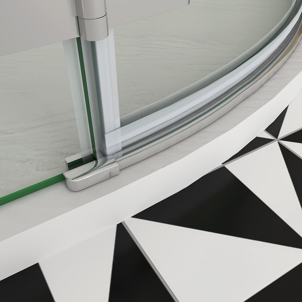 duschkabine 90x90 rund H195 cm ESG GLAS