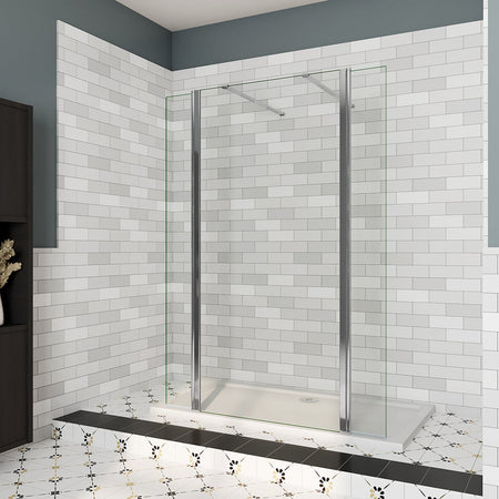 Glaswand mit 2 Spritzschutz