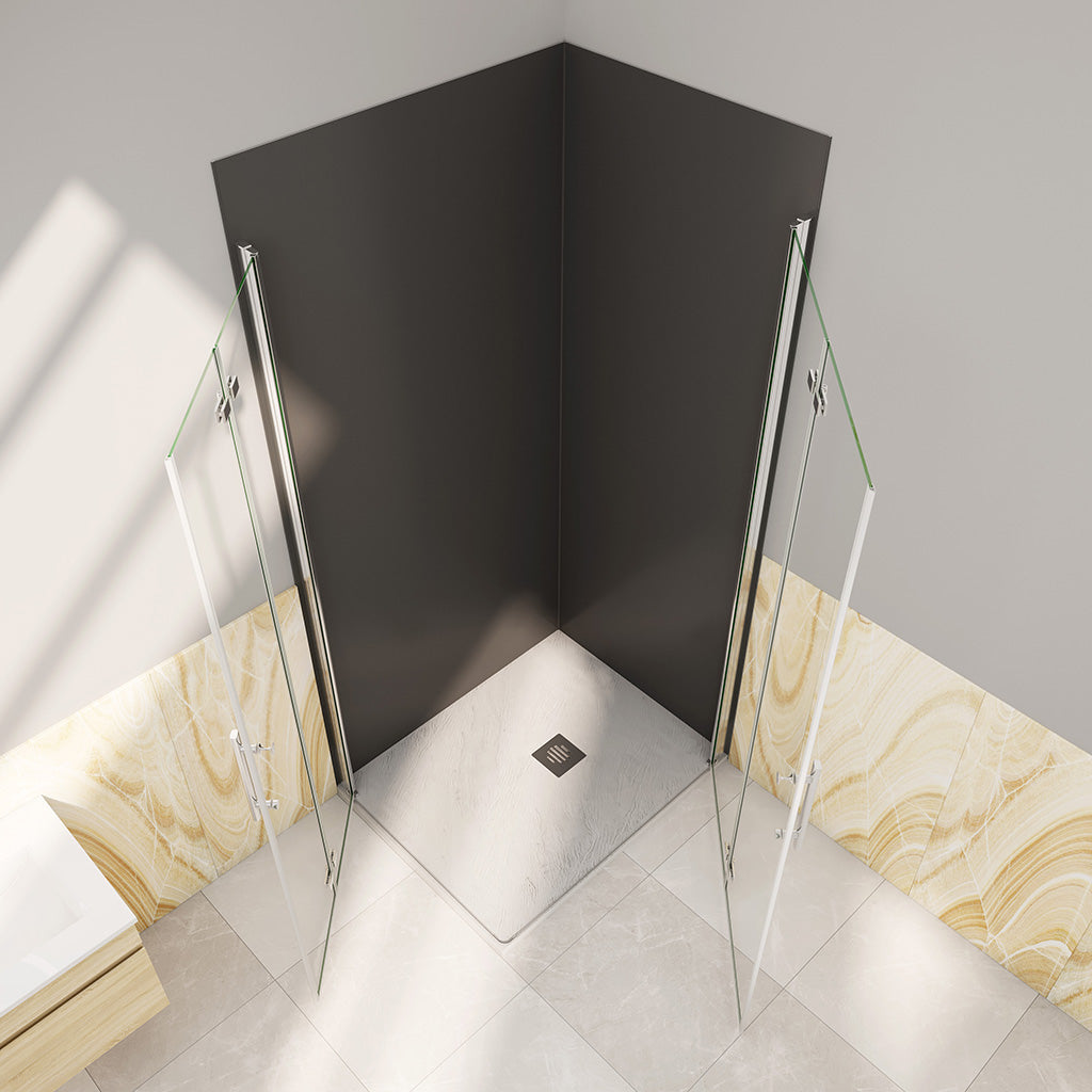 Duschkabine 'Paola' – 100x100 Cm, Kürzbar Auf 90x90 Cm, PVC, Halbtransparent, Faltbar