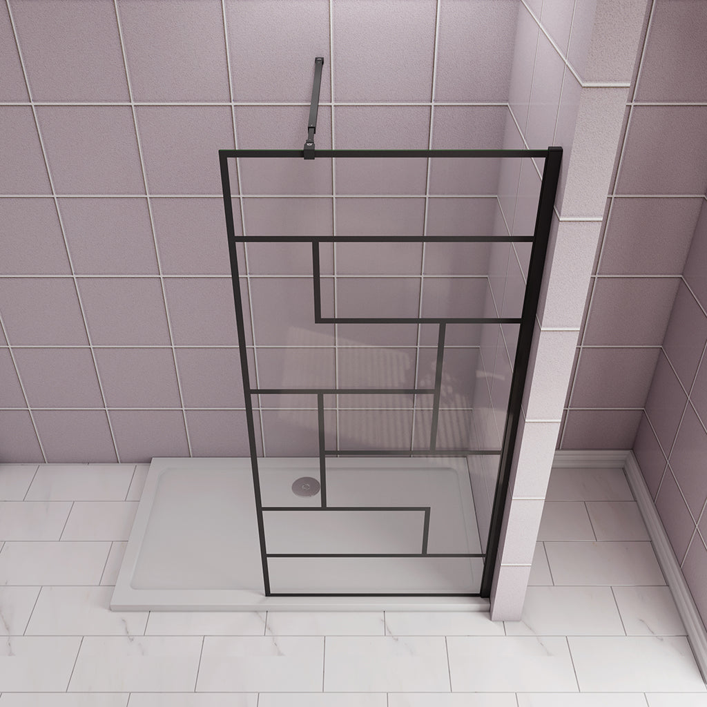 ozean Walk in Duschwand Schwarz Dusche 90 W9BA084B cm für badezimmer