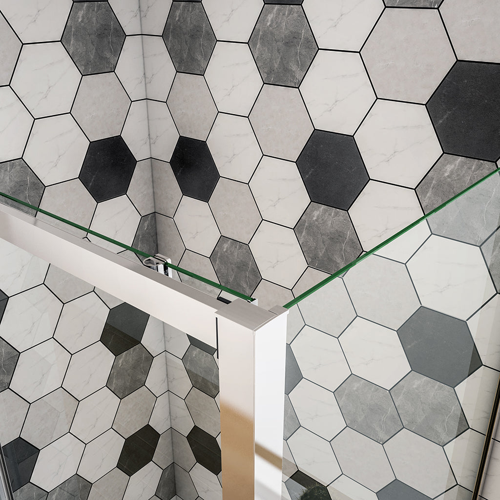 schiebe duschkabine glasschiebetür 100x70 H190 cm duschwanne badezimmer ideen