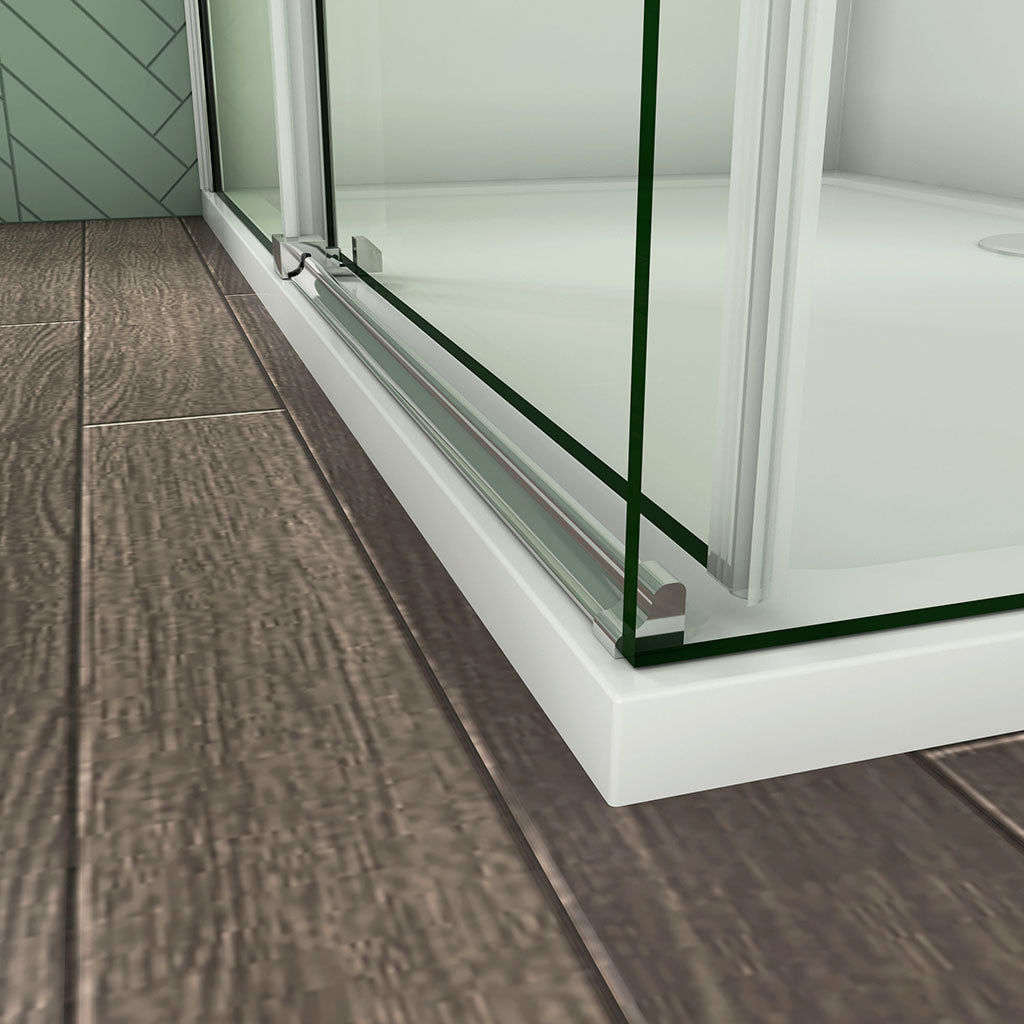 schiebe duschkabine glasschiebetür 120x80 H195 cm duschwanne 120X80 ablaufgarnitur badezimmer ideen