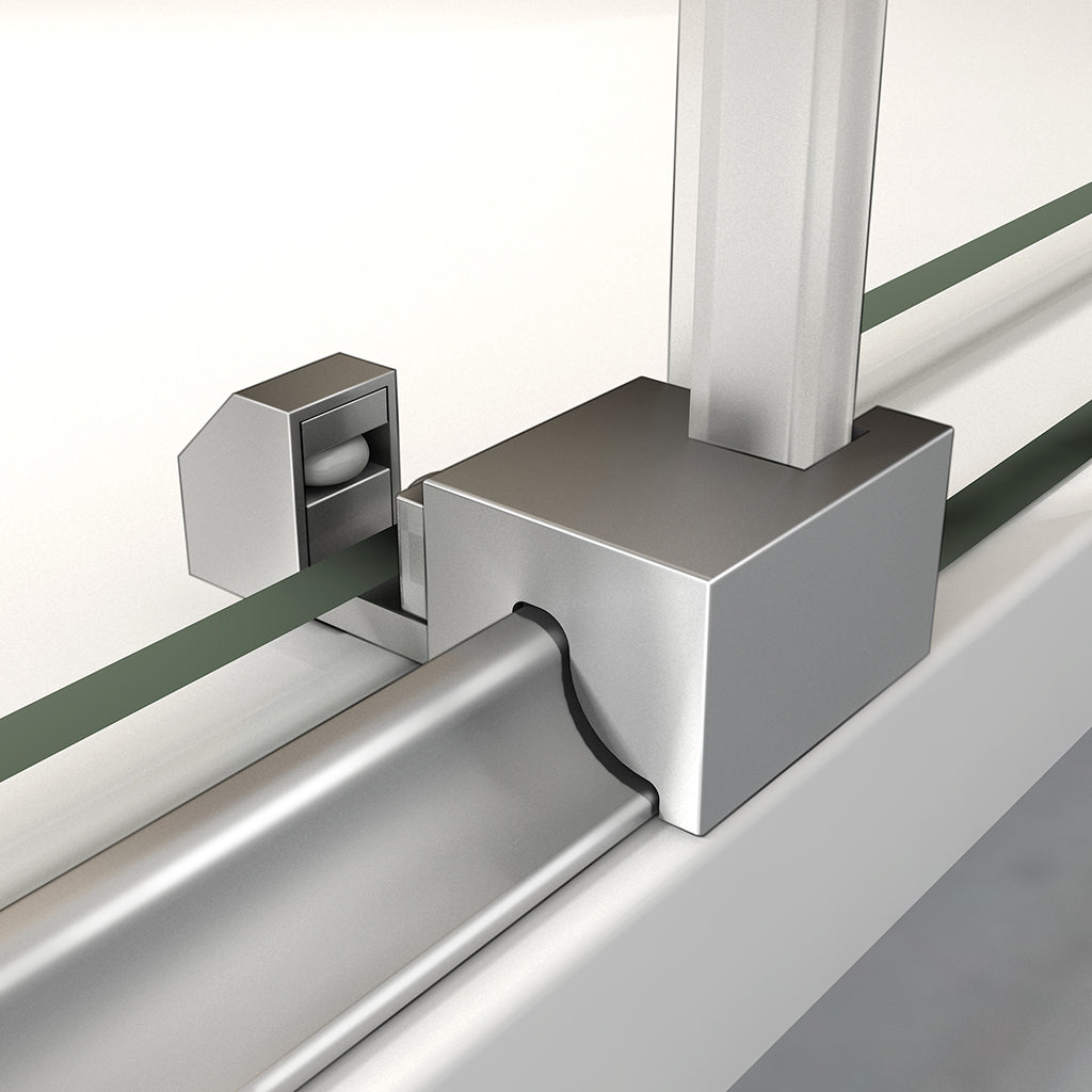 schiebe duschkabine schiebetür dusche 100 H195 cm ESG GLAS für badezimmer