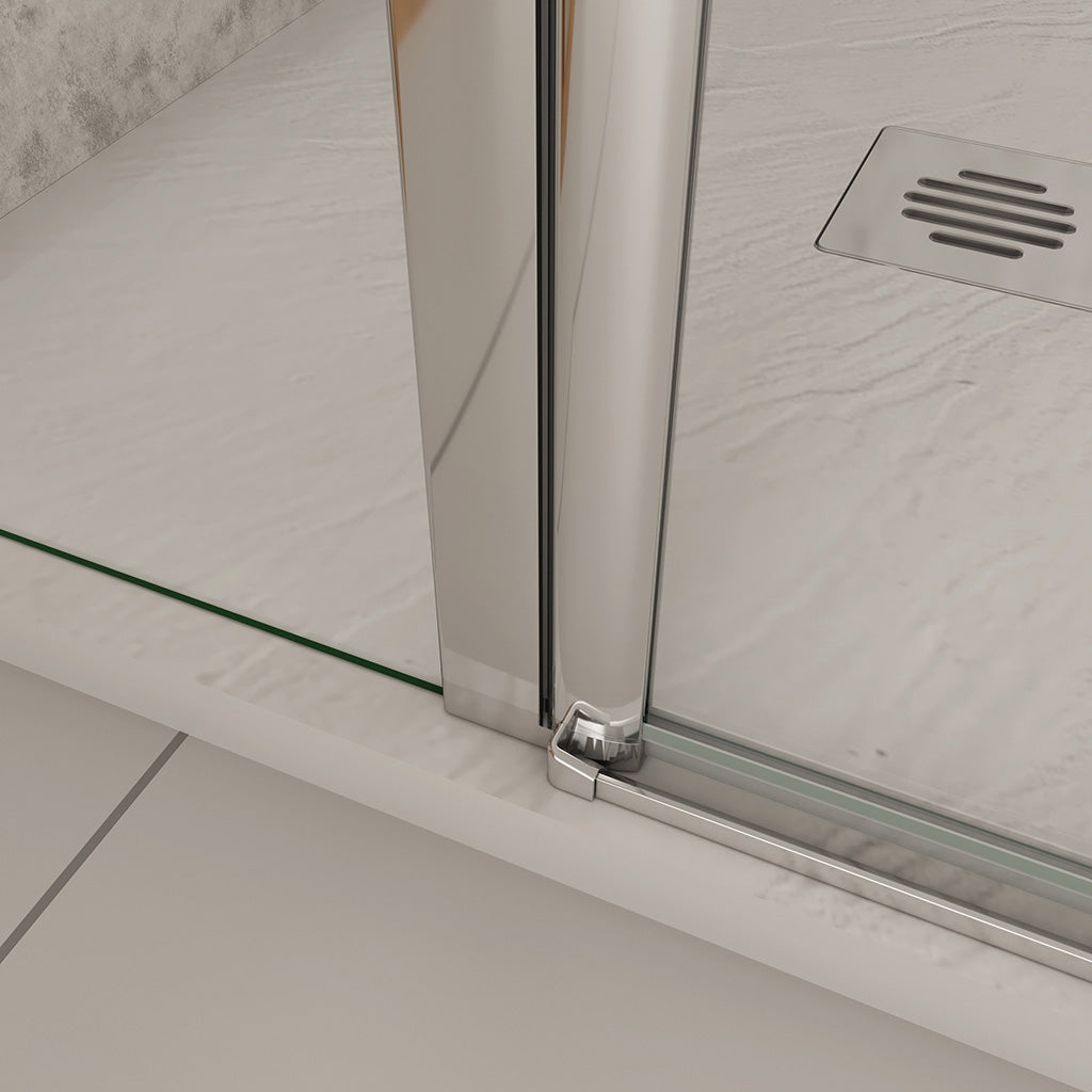 walk in duschabtrennung drehtür 76 duschwand H195 cm badezimmer ideen