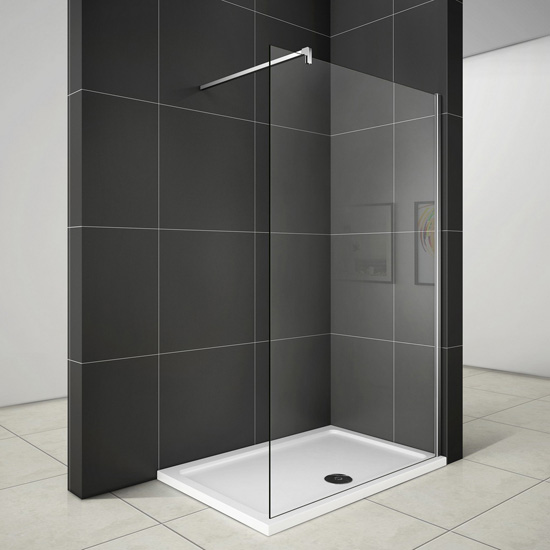 80x200cm Walk in Dusche Duschwand Duschabtrennung Echtglas 8mm NANO Glas Duschkabine