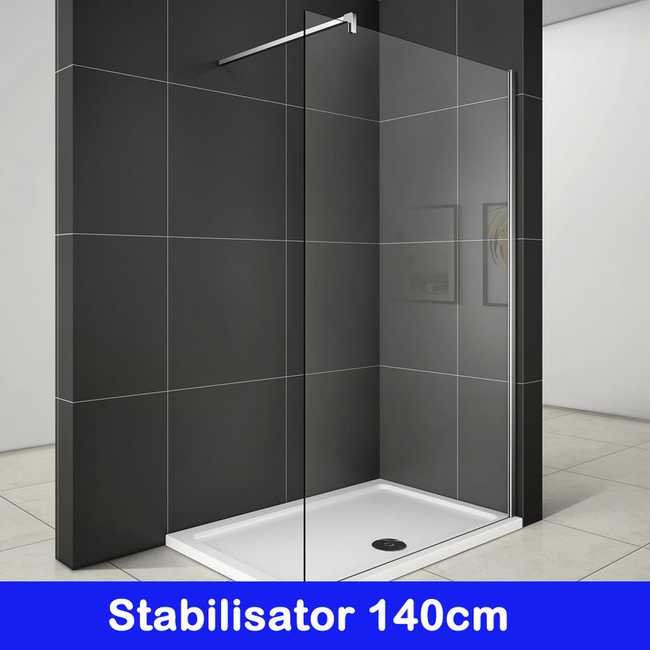 80x200cm Walk in Dusche Duschwand Duschabtrennung Echtglas 10mm NANO Glas Duschkabine