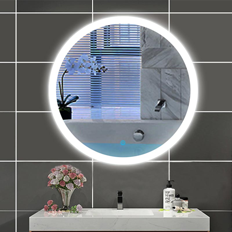 LED Spiegel Rund 50 cm TYPA TOUCH BESCHLAGFREI Wandspiegel [TZBY_J