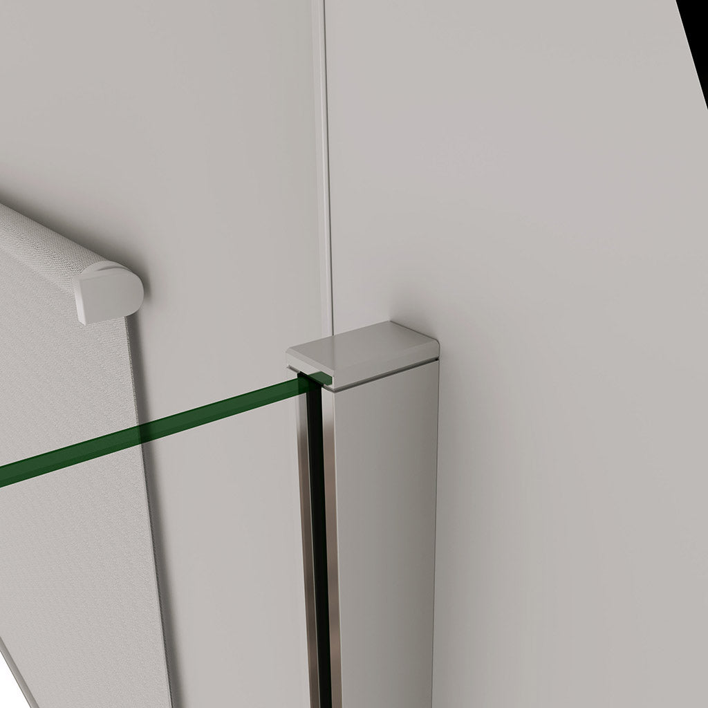 1 cm glas begehbare dusche als Eckdusche 130+100 mit Stabilisationsstange 73-120 cm