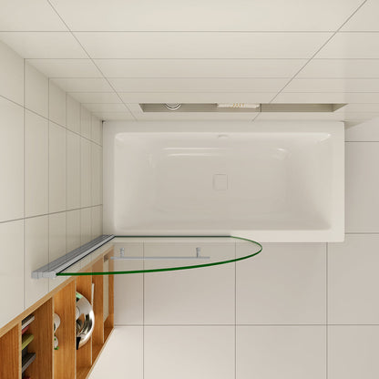 100 H 150 cm Badewannenaufsätz