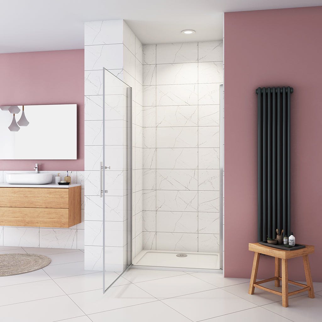 100 H.185 cm Glasdusche Drehtür Nischentür Duschtasse 100x100cm badezimmer ideen