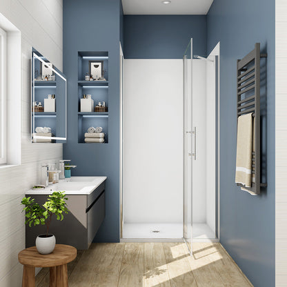100 H.195 cm Drehtür Nischentür badezimmer ideen